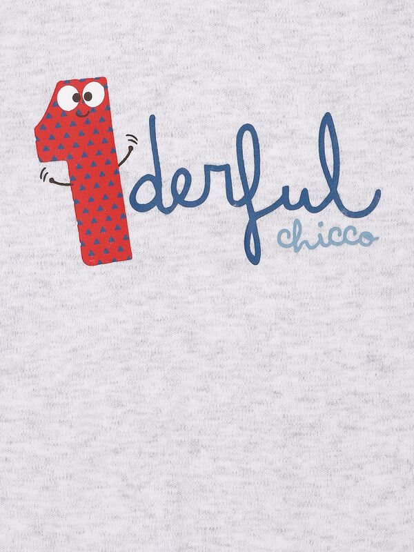 Set Of 2 Pcs Babysuit -Grey image number 6